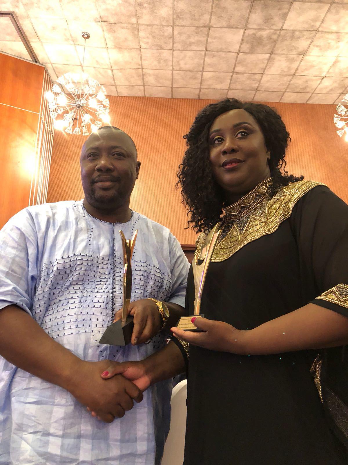 Madeleine Taylor with with Tomba Trawally (Liberia).