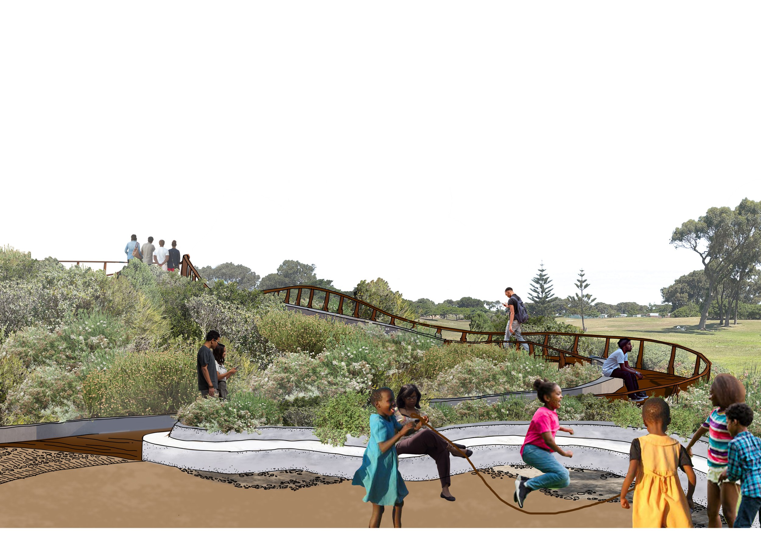  It is important to note that the project is currently in the concept phase. All photographs in this article are taken of the existing boardwalk structure. The Molslang Timber Boardwalk promises to be a distinctive addition to Westridge Park, offerin