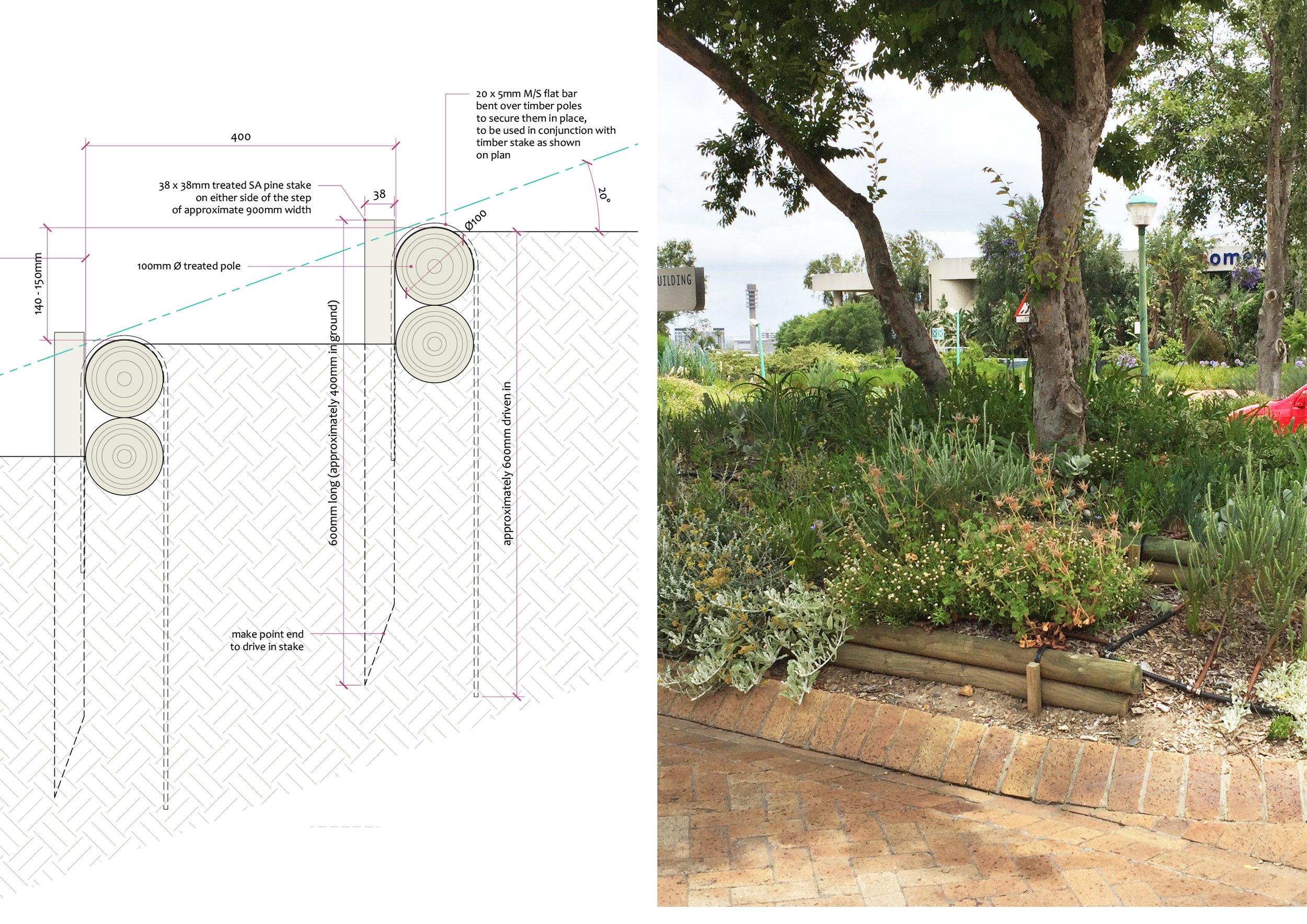  All paths and walkways were carefully detailed in order to create comfortable pedestrian walkways throughout the site 