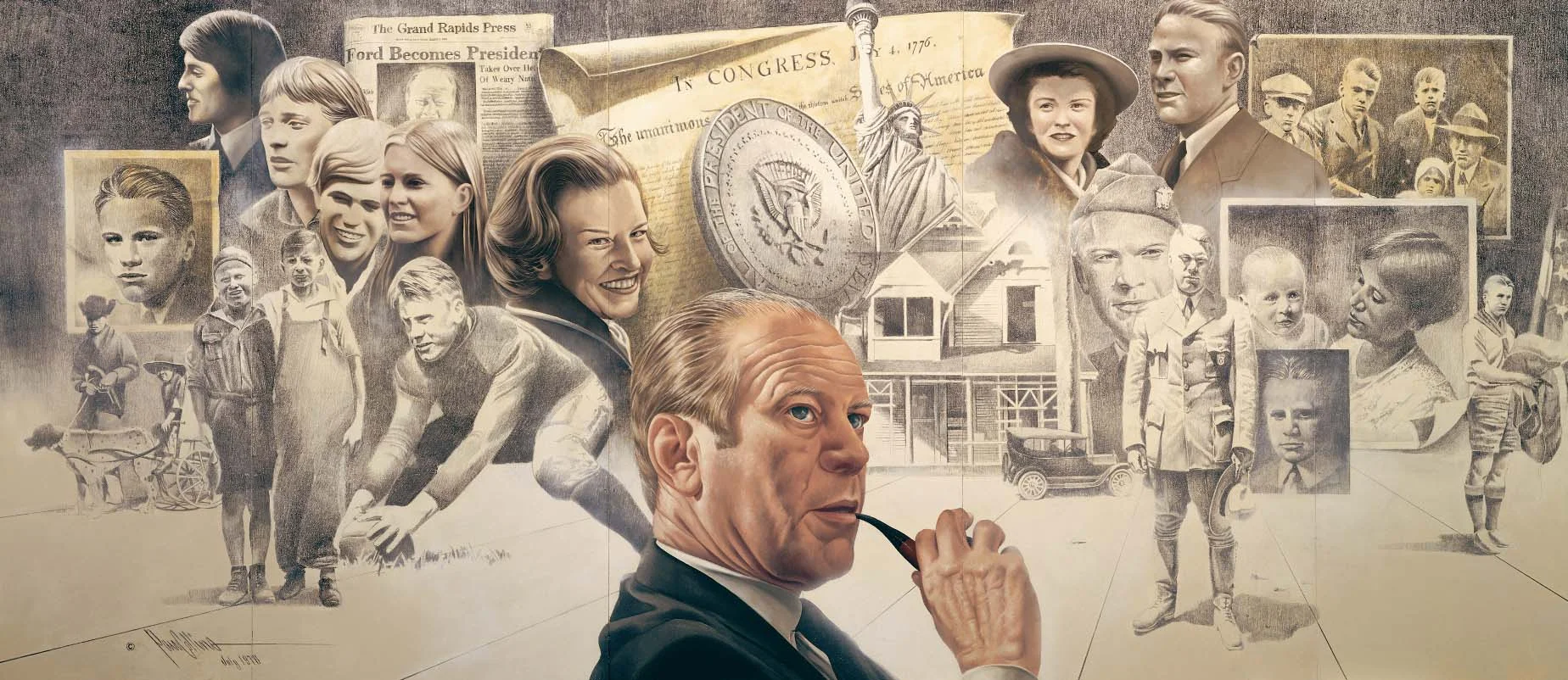 President Gerald R Ford Mural