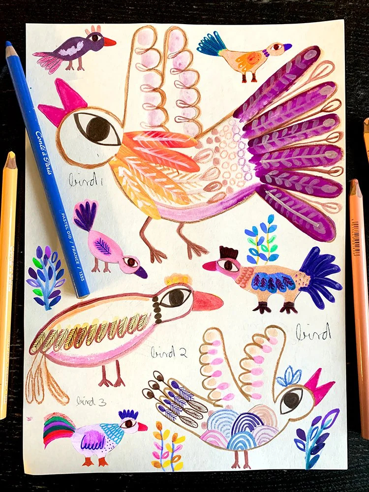Birds Our Nipa Hut by Gabriela Larios.jpg