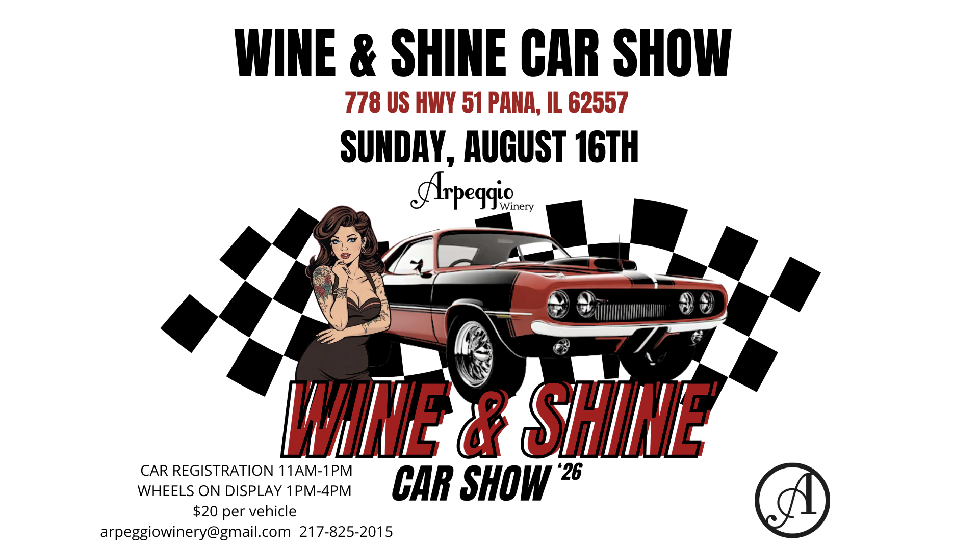 WINE &amp; SHINE CAR SHOW @ARPEGGIO WINERY