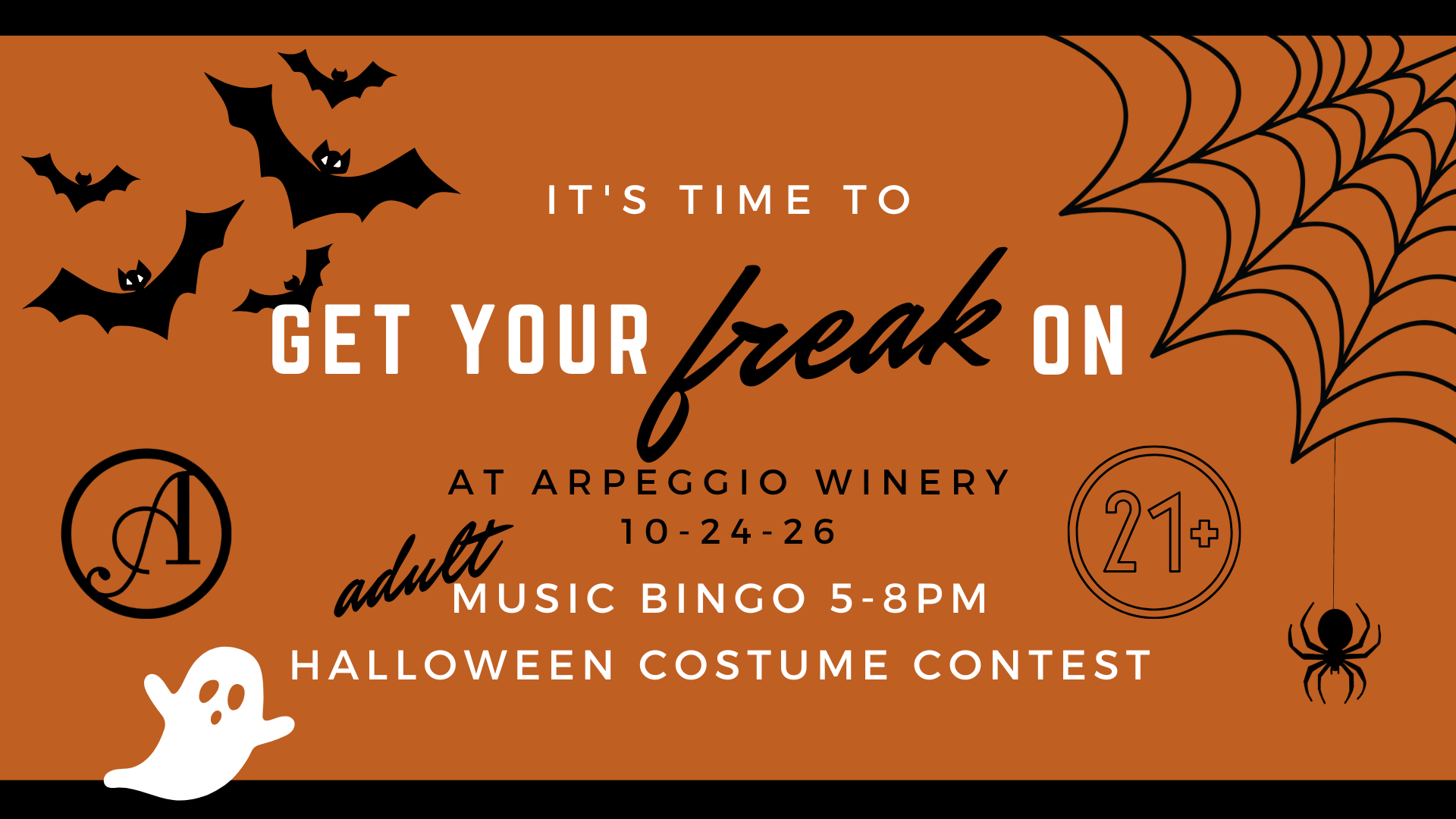 ADULT MUSIC BINGO - HALLOWEEN PARTY AT ARPEGGIO WINERY