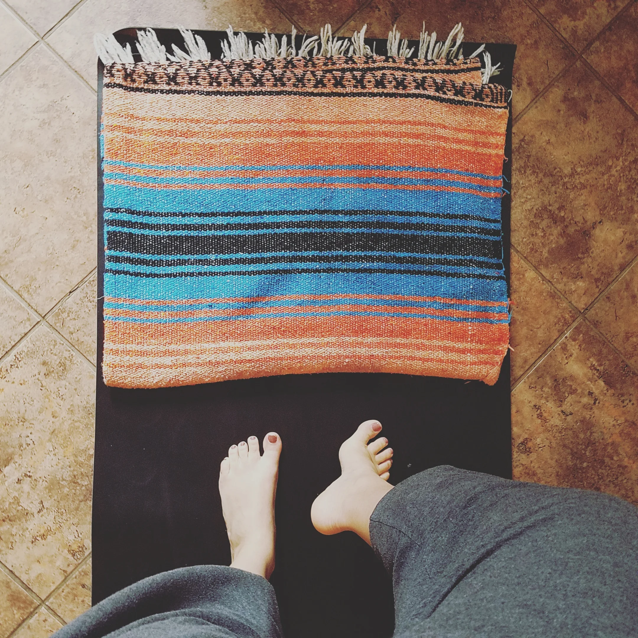 Yoga in the kitchen...
