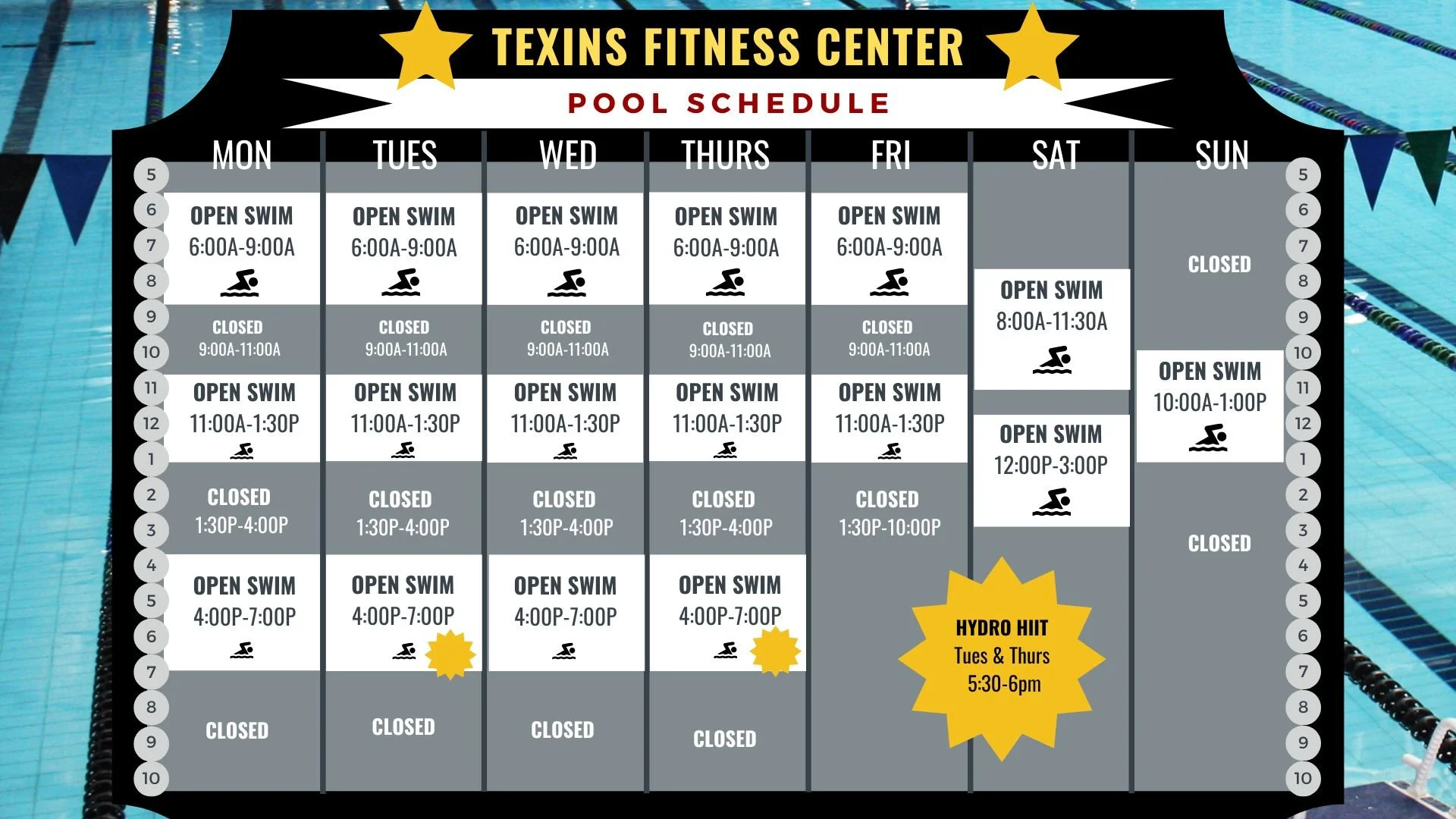 Pool Schedule — TEXINS