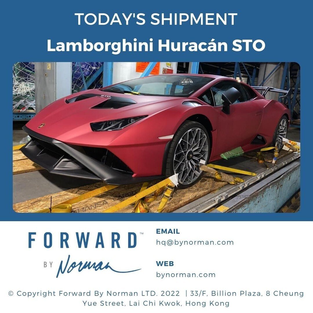 Need your #LuxuryVehicle shipped overseas from #HongKong? Check out our recent shipment:��
Lamborghini Hurac&aacute;n STO

Contact us hq@bynorman.com

#CarLogistics
#FreightForwarding