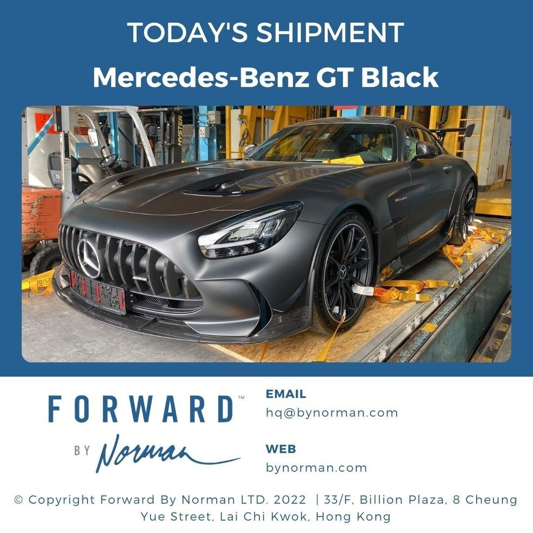 Need your #LuxuryVehicle shipped overseas from #HongKong? Check out our recent shipment:�
Mercedes-Benz GT Black

Enquiry hq@bynorman.com

�#CarLogistics
#FreightForwarding