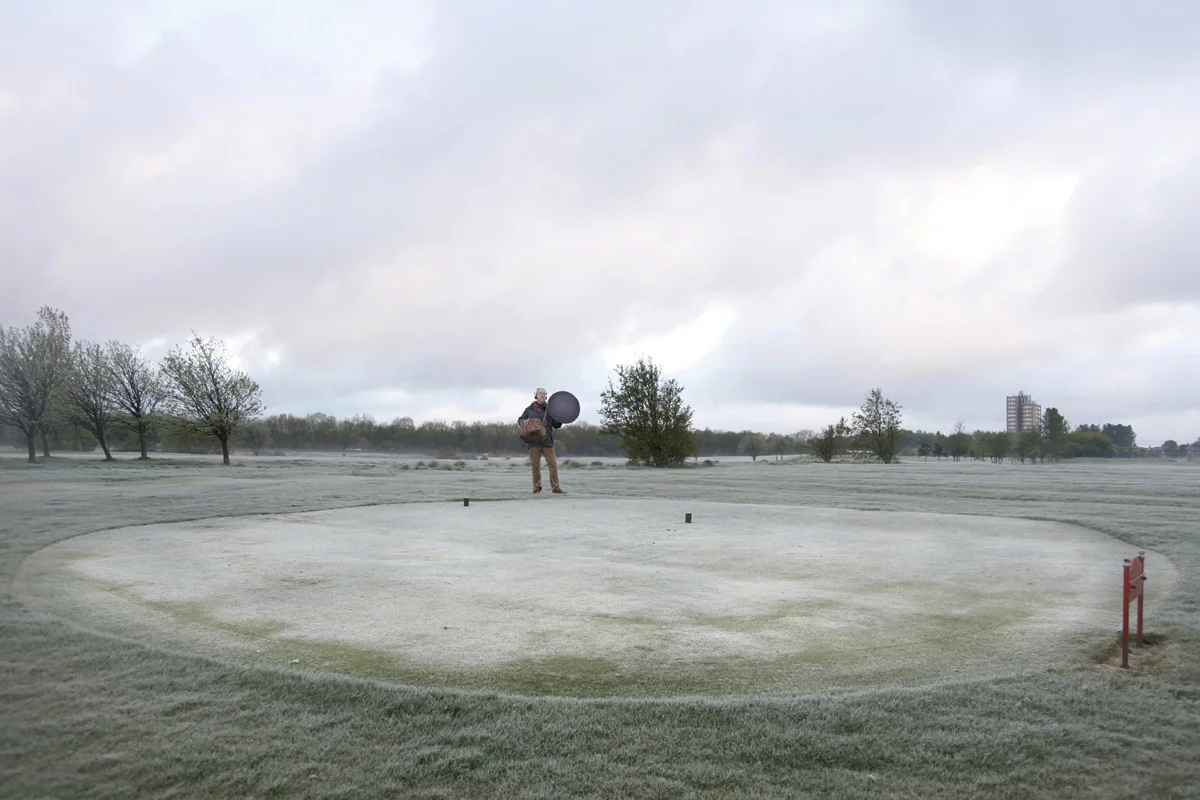 The great British outdoors: Chris Watson recording the sounds of Newcastle's Town Moor. Photo courtesy BBC Newcastle/Jacky Longstaff