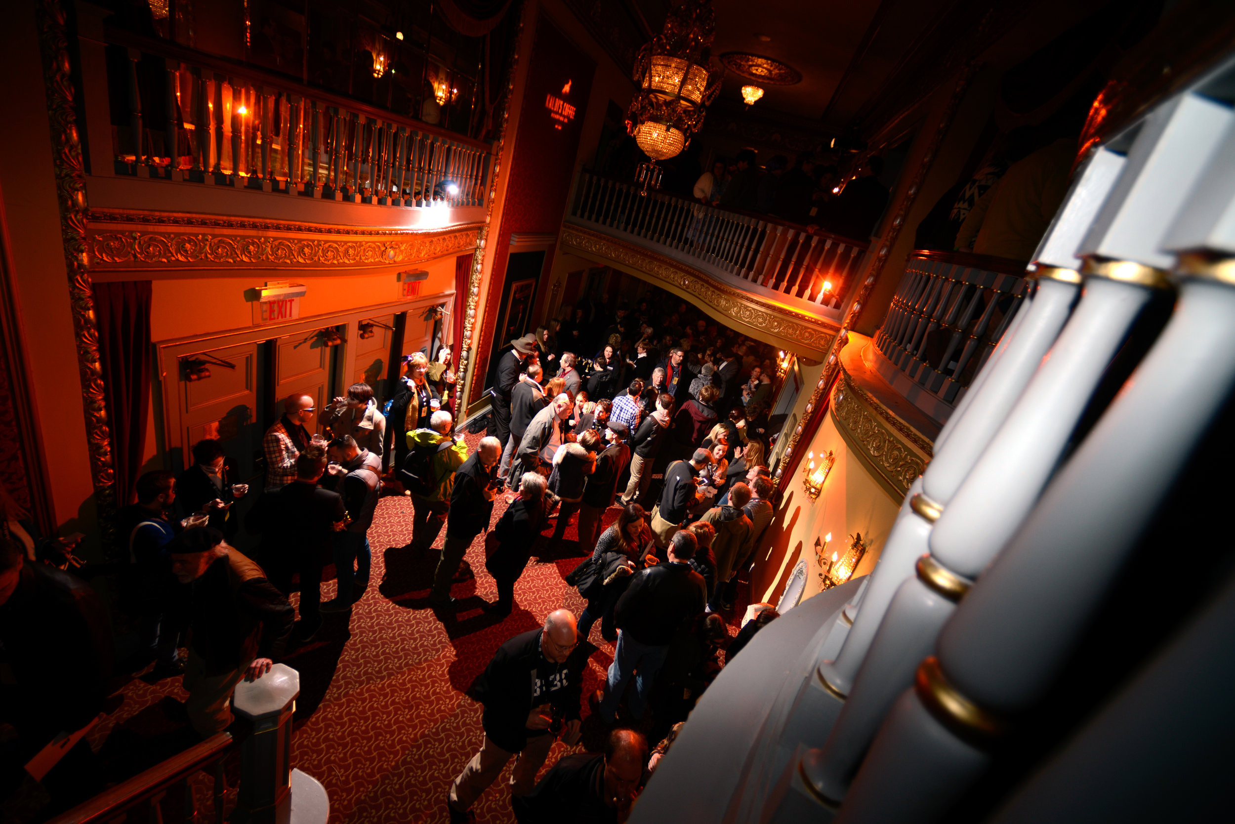  Crowds mingle during the True/False Jubilee masquerade at the Missouri Theatre on Thursday, March 3, 2016, in Columbia, MO. The idea for the festival began in 2003, and attendance exceeded 49,500 that year. 
