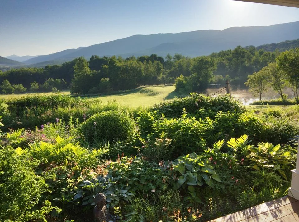 The view from our front porch at Vermont Bed and Breakfast at Russell Young Farm