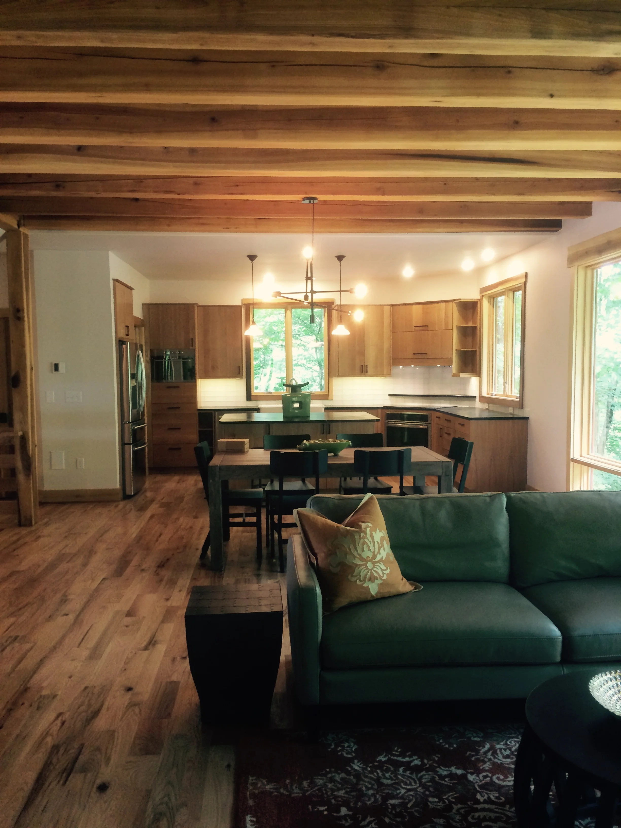 Kitchen + Living, Materials + Lighting