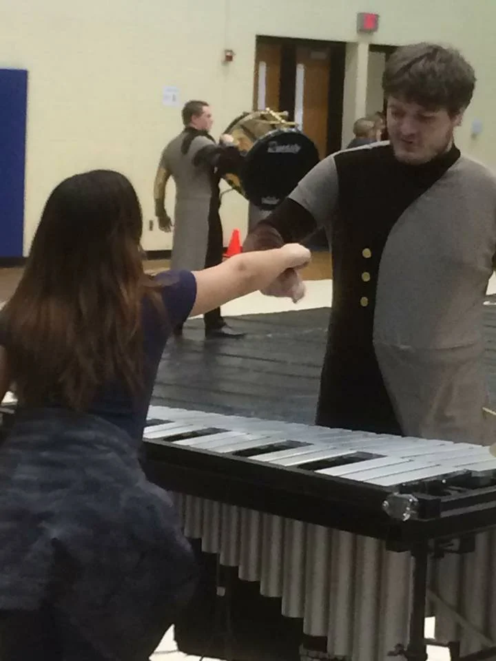 Arryn giving Jackie a fist bump before their performance!