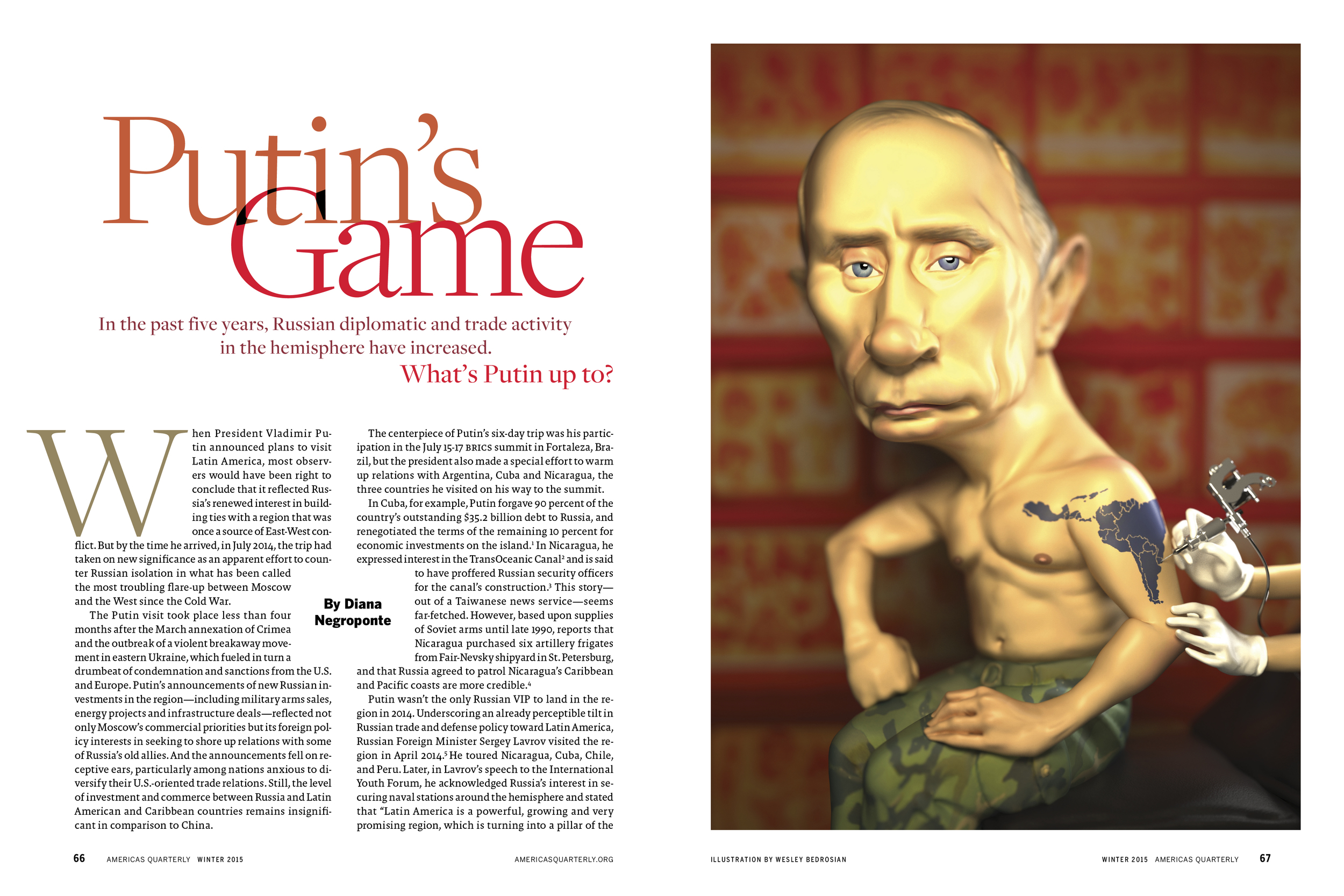 Putin Illustration, AQ Magazine