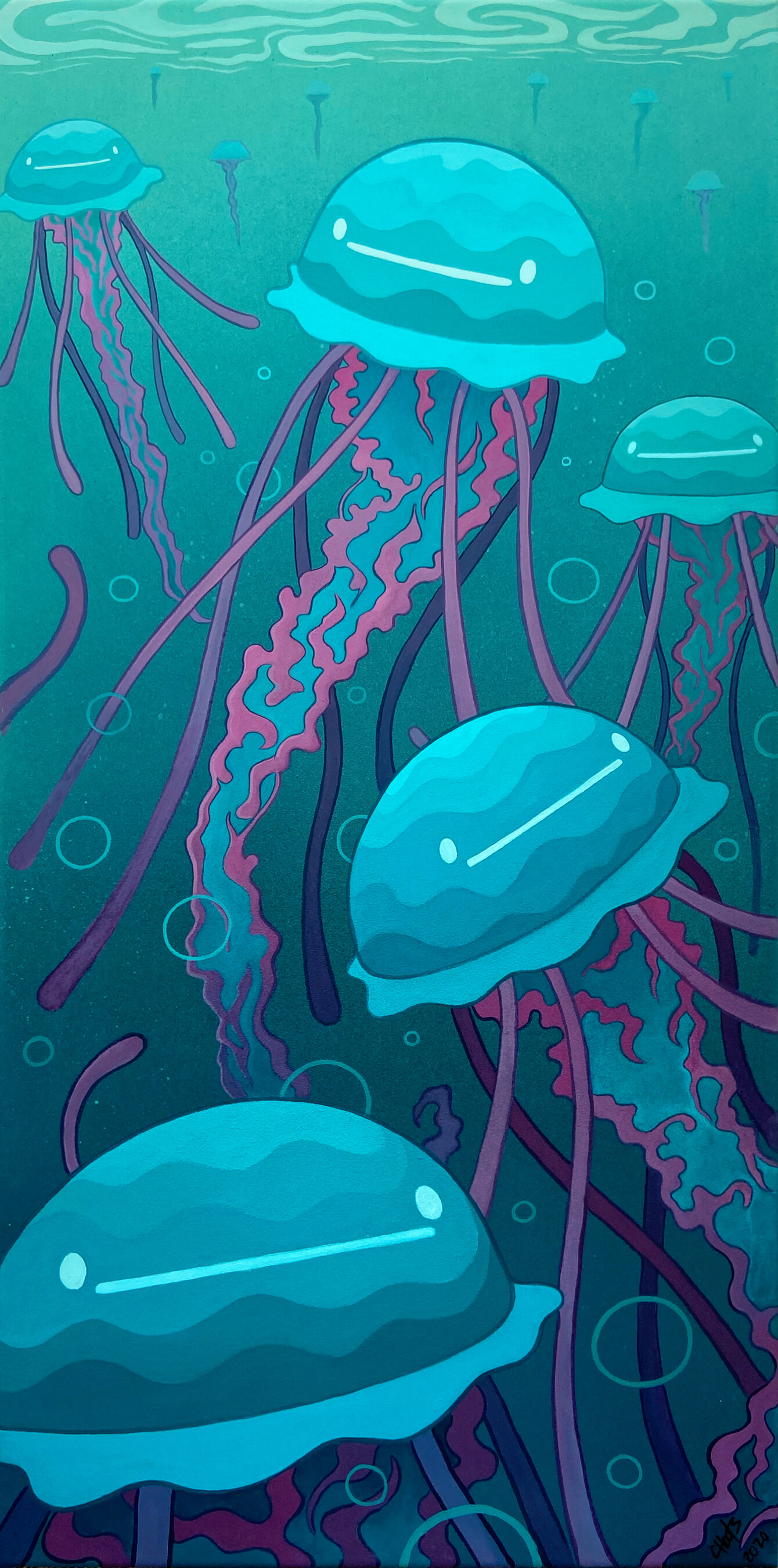 Jellyfish canvas