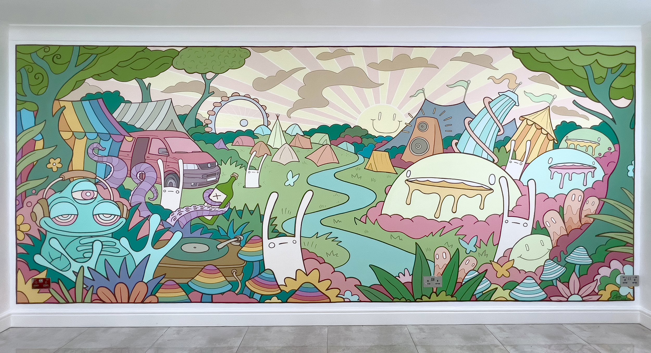 Music festival mural commission