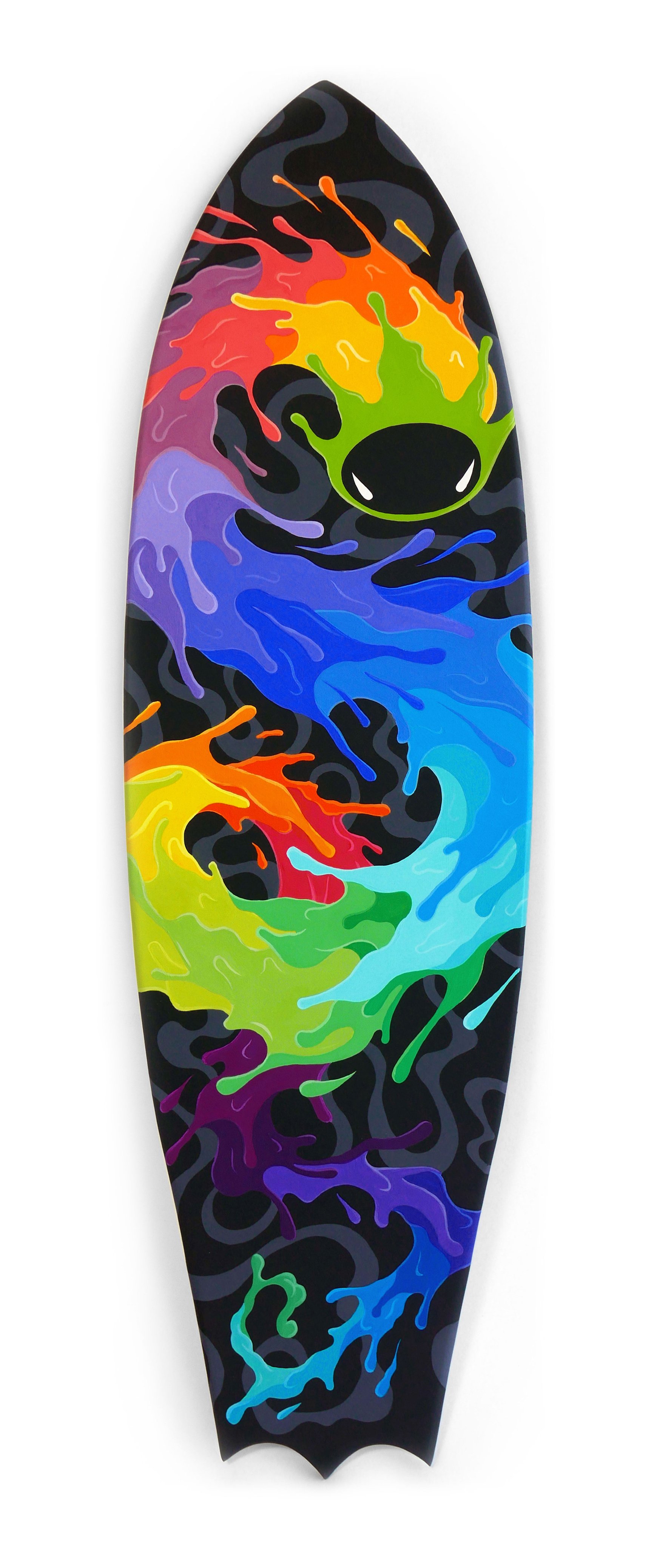 Hand painted skateboard commission