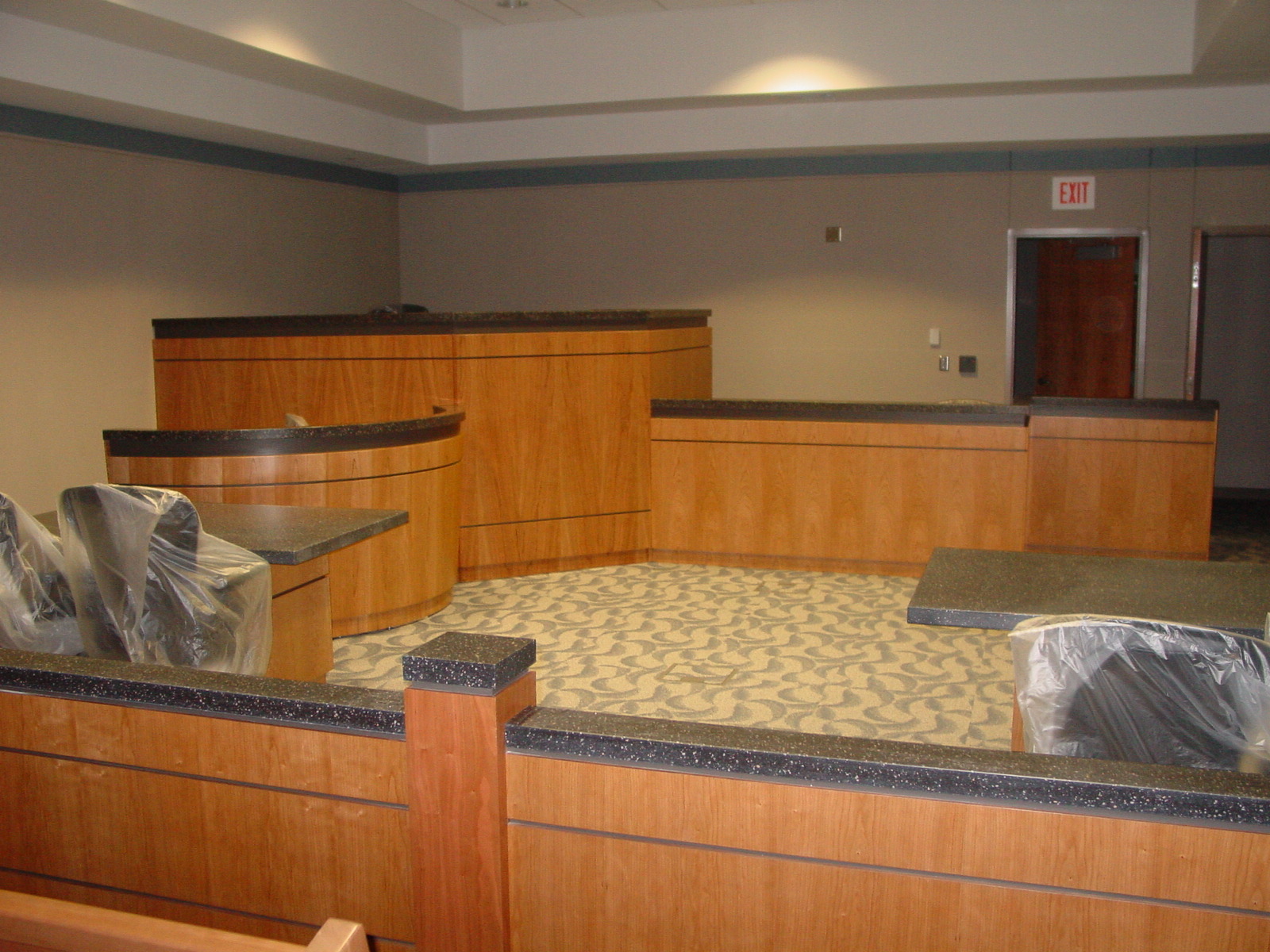  Union County Courtroom -Custom Sequenced Match Cherry and Corian- 