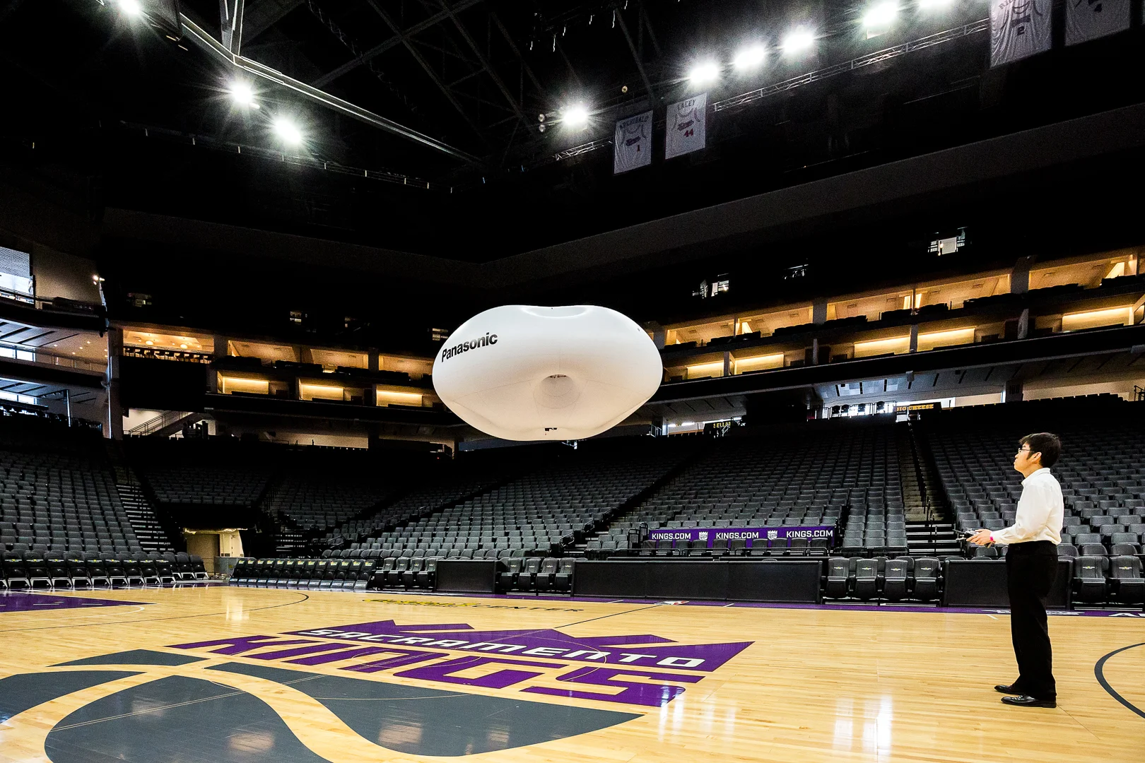 Panasonic BalloonCam at the Sacramento Kings Golden 1 Center photo by Brad Ahlm FairMarketPhoto.com SacramentoSportsPhotography.com SacramentoProductPhotography.com