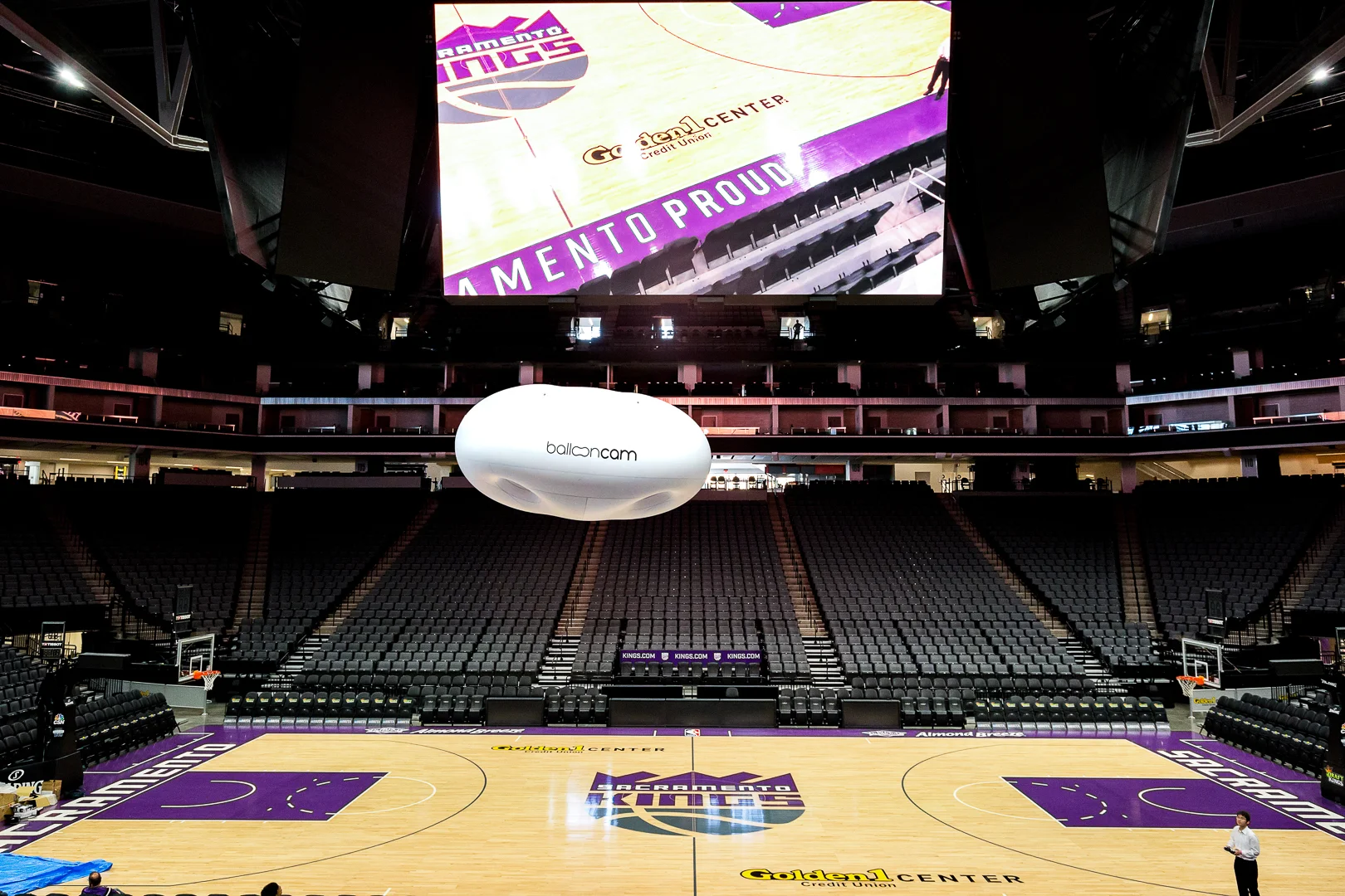 Panasonic BalloonCam at the Sacramento Kings Golden 1 Center photo by Brad Ahlm FairMarketPhoto.com SacramentoSportsPhotography.com SacramentoProductPhotography.com