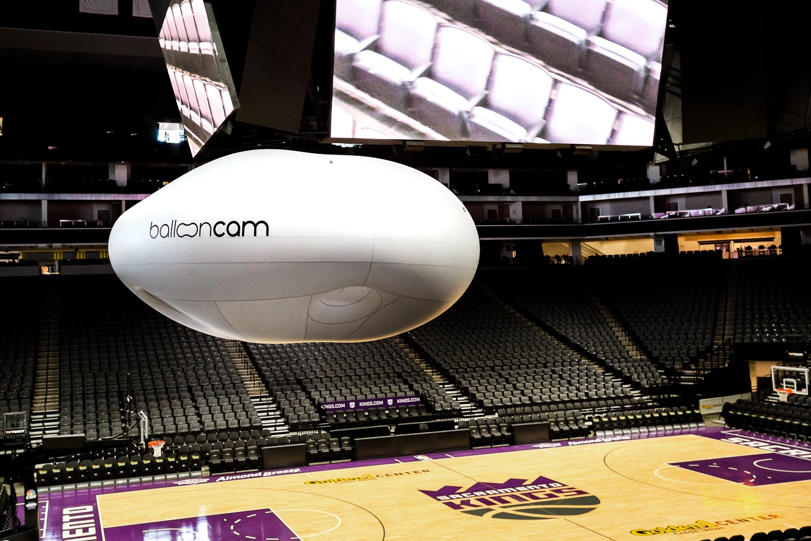 Panasonic BalloonCam at the Sacramento Kings Golden 1 Center photo by Brad Ahlm FairMarketPhoto.com SacramentoSportsPhotography.com SacramentoProductPhotography.com