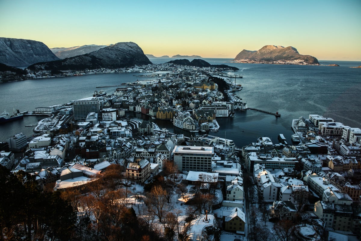 Aksla lookout in Alesund, Norway