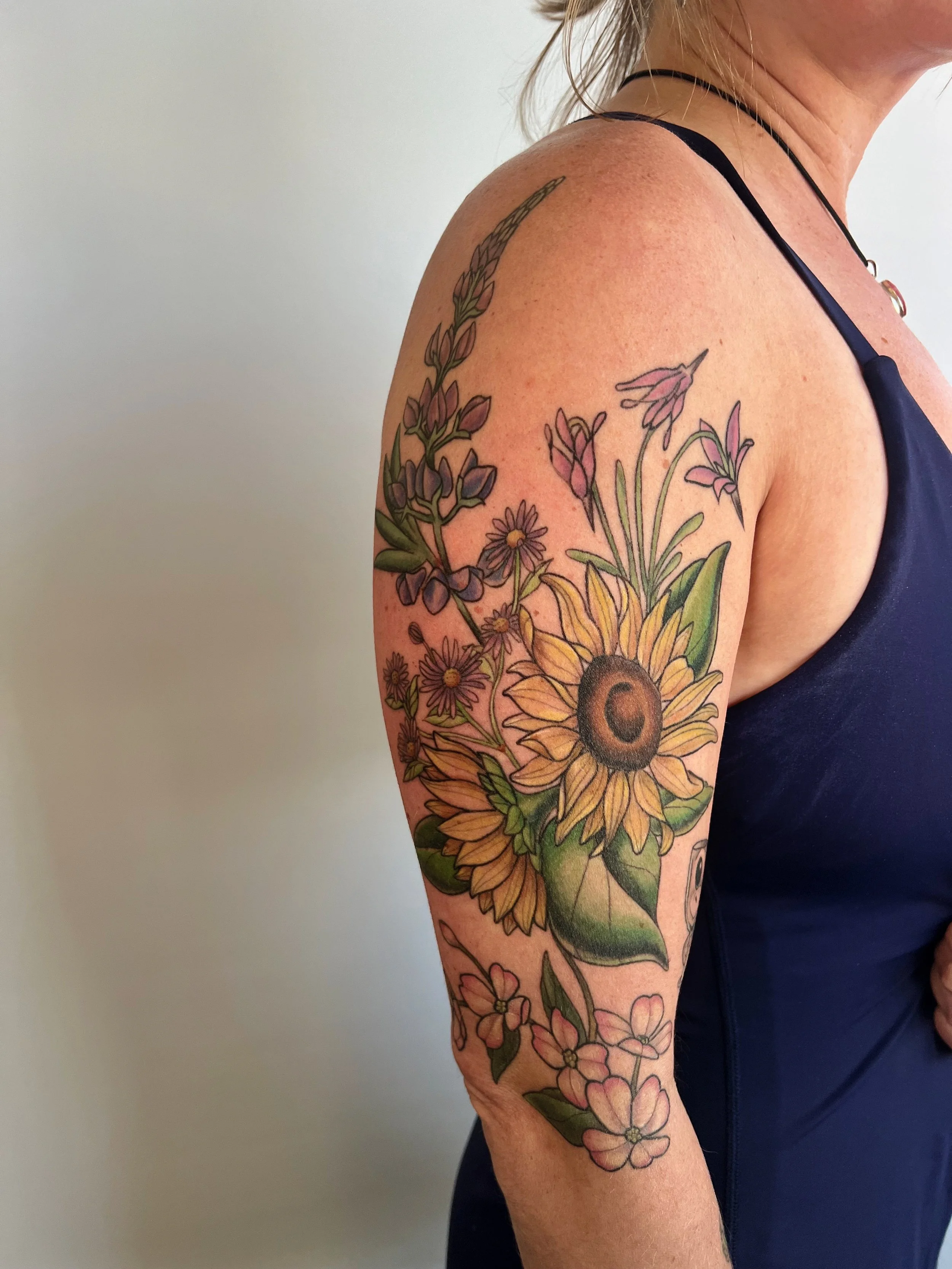 sunflower-lupine-dogwood-shooting-star-aster-tattoo.JPG