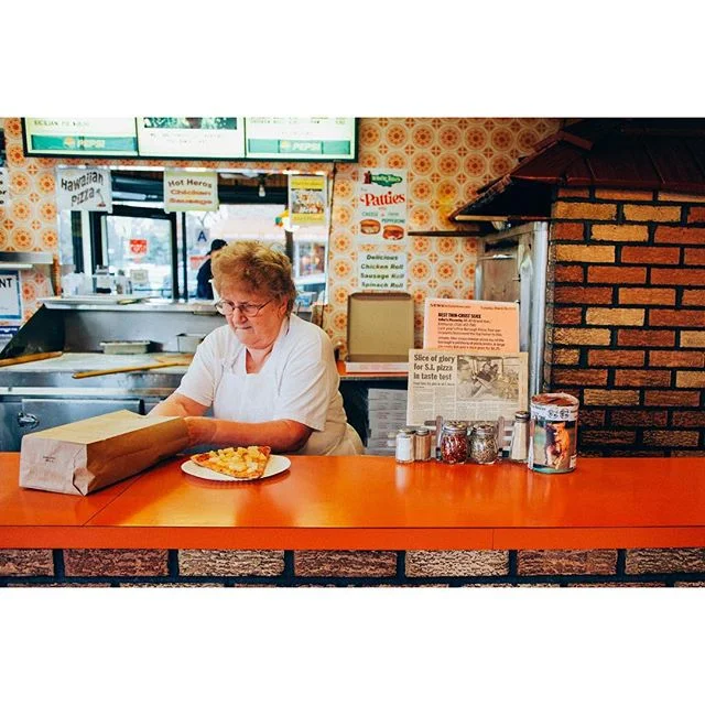 TODAY ONLY! 2 for 1 copies of The New York Pizza Project. Give the gift of 🍕. Link in bio.
&bull;
&bull;
&bull;
Pictured: Rose, Maker, John's Pizzeria, Elmhurst