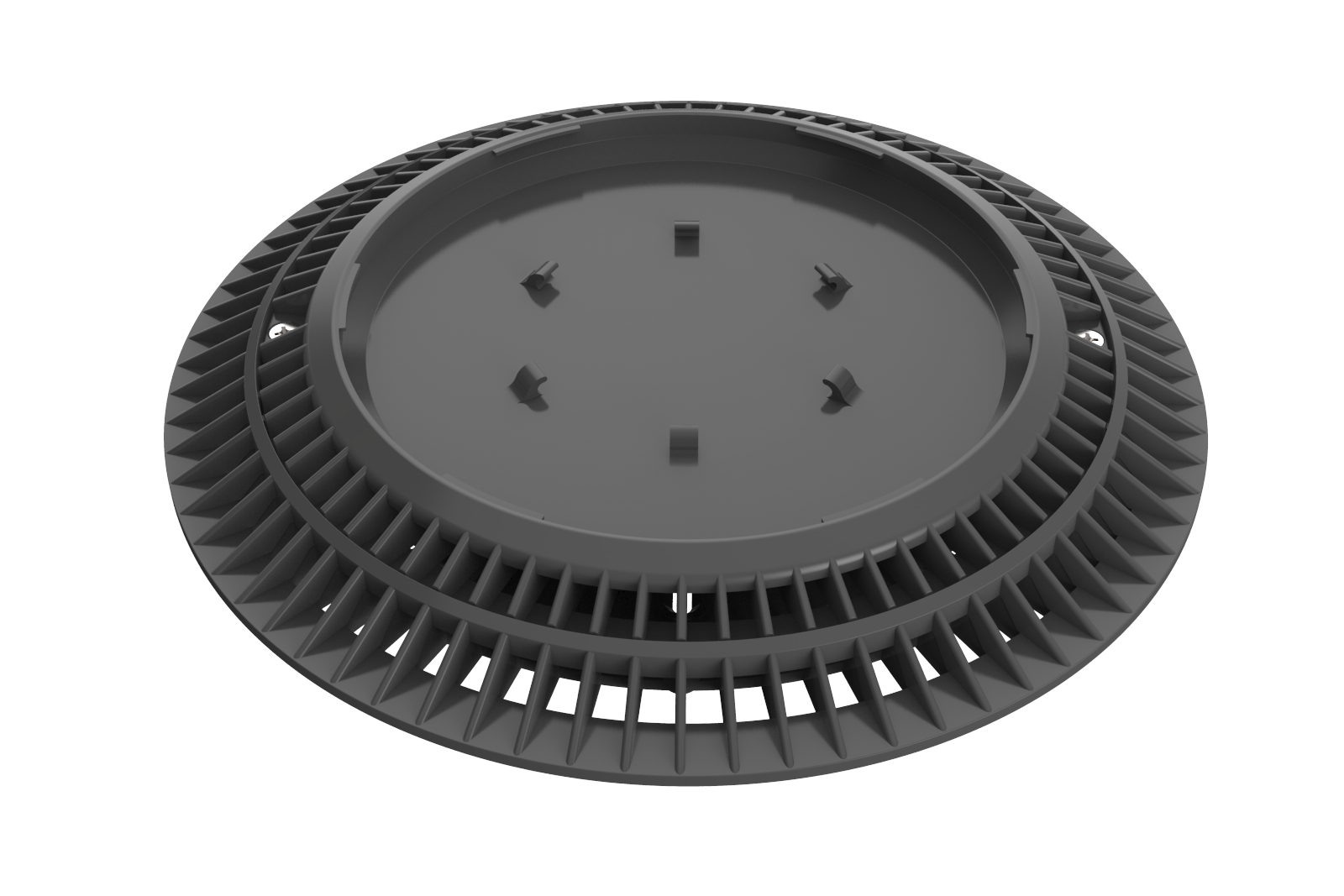 Retrofit Pebble Top Drain Cover Dark Gray