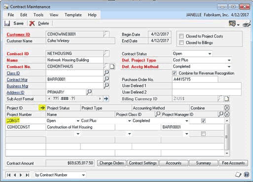 How to Make Copies of Contracts in Dynamics GP Project Accounting