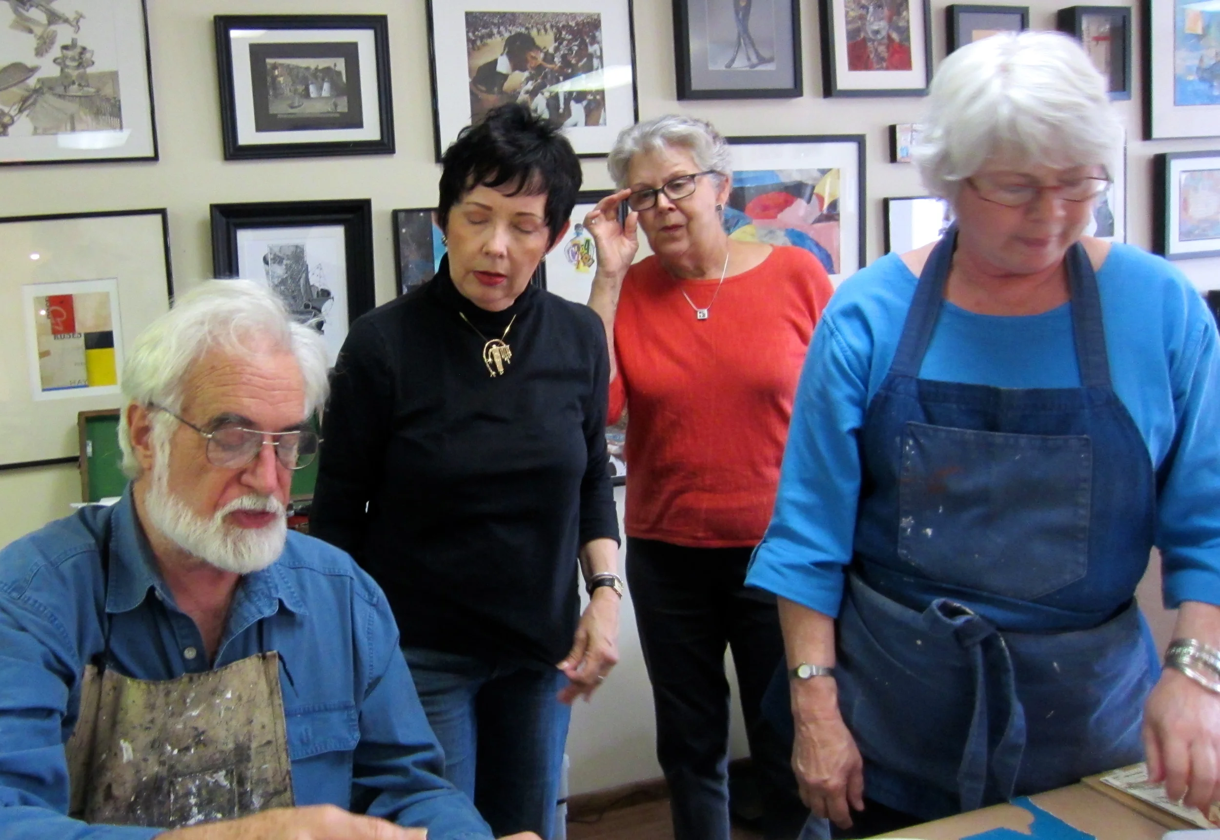 Jonathan with some workshop attendees.