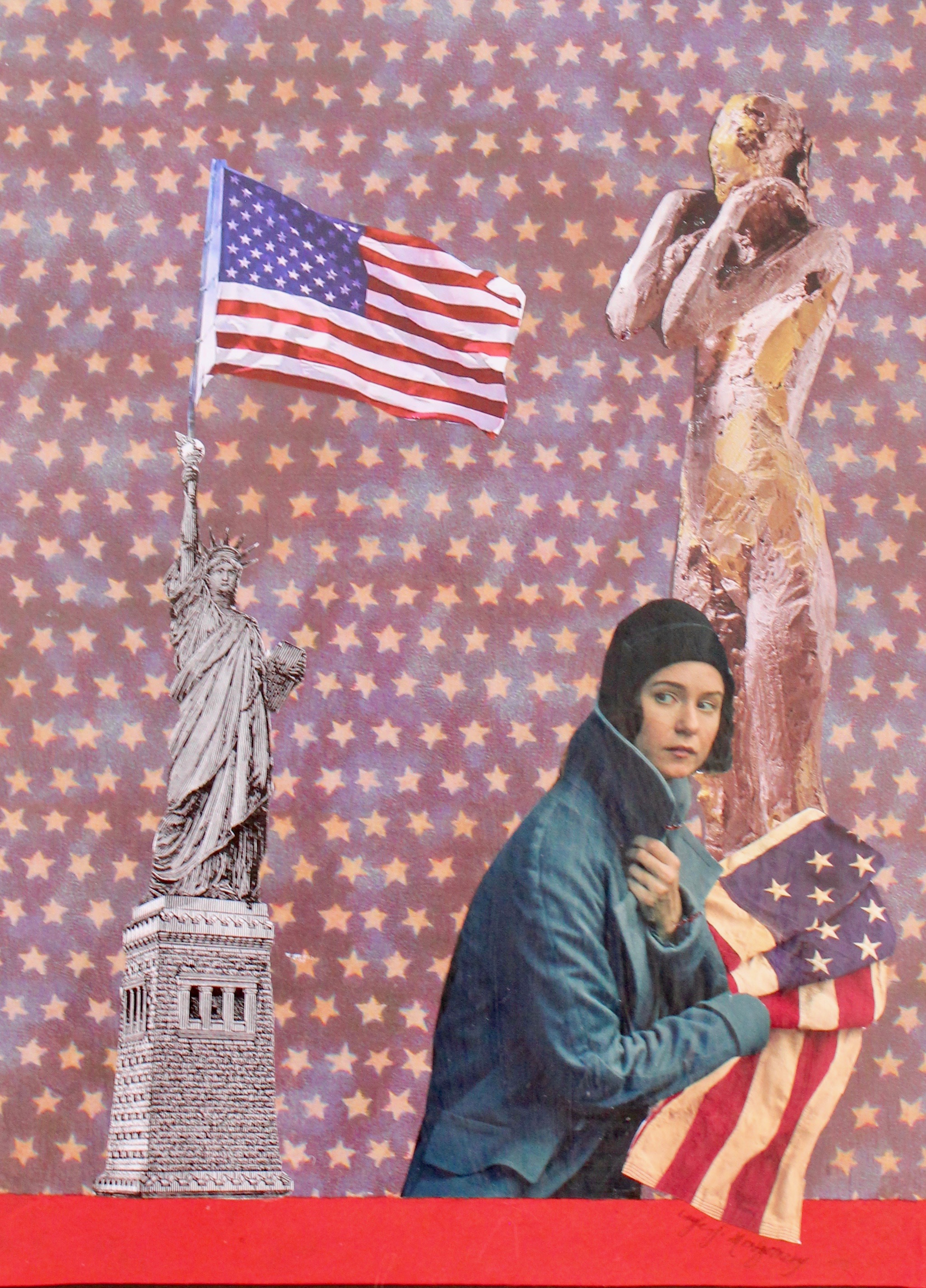 "Liberty Lost" Each day I am appalled and saddened by Trump, his administration and the Congressmen that support him. I have few ways of expressing my opinionsbut I join artists the world over that are creating pieces in protest. *** MUST NOT MISS - The George Lucas Museum of Narrative Art is to be constructed in Los Angeles. - If fabric art is the way you express your creativity, Colossal has now released DIY Indigo Textile Kits which are available at their shop: www.thisiscolossal.com - Shepard Fairy has now released a new series titled "We the People" in protest of the Trump administration. - Netflix has launched a new documentary series "Abstract: The Art of Design". - The British Royal Mail will be honoring it's first artist, David Bowie, with a postage series. - "Loving Vincent" a partially animated film has been released which examines the life of Vincent Van Gogh and 94 of his paintings. - Did you know that in Las Vegas, Nevada there is a museum featuring old neon signs...visit the Las Vegas Neon Museum if you visit. *** LOCAL "Salvaged" showcases the collage and paper works of Kate River at David Anthony Fine Art in Taos, New Mexico through March 31st. "Continuum: Light, Space and Time" continues at the Harwood Museum in Taos, New Mexico through May 21st. - "Time Frozen" is a new exhibit at Vivo Contemporary in Santa Fe, New Mexico through March 14th. - "New Works" featuring Cynthia Cook and Karen Brown are being show through March 31st at Mariposa Gallery in Albuquerque, New Mexico. *** NATIONAL - "Surreal/Unreal" continues at Jack Rutberg Fine Arts in Los Angeles, California through February 18th. - "Larry Bell" is at the Lisa Smith Wengler Center for the Arts in Malibu, California through April 2nd. - The fabulous work of Greg Miller is featured and the William Turner Gallery in Santa Monica, California through March 4th. - Frida Kahlo's art is now on view at the Dali Museum in St. Peterburg, Florida through April 17th. *** INTERNATIONAL - Through February 25th Marlborough Fine Arts in London, England exhibits etchings and lithographs of Sigmund Freud and Francis Bacon. - The Festival of Textiles is now on view at the Fashion and Textile Museum in London, England through May 7th. *** In closing, I wish all of you a deliciously sweet and colorful Valentine's Day. Fill your month with creativity and the joy found there. *** You may reach me with any questions at: livingartontheedge@gmail.com You may view my art at: www.thefullcirclestudio.com