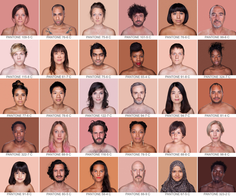 Humanae Project : Brazilian photographer Angelica Dass captured portraits of over 2,500 people across the world showcasing almost every shade of skin tone to prove we are much more diverse than black or white. 