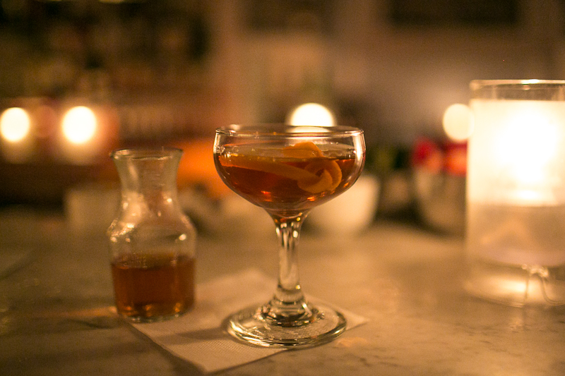 I just want a hibiscus infused drink from the Violet Hour . That's all.