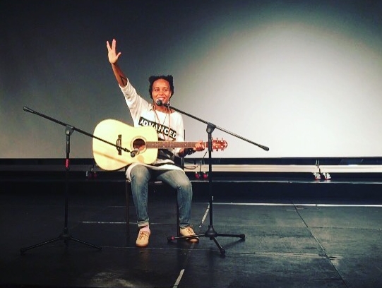 Ami performing at the Seoul US Embassy for Black History Month