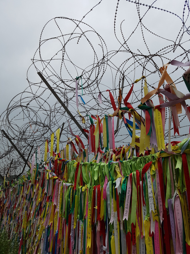 The ribbons at Freedom Bridge