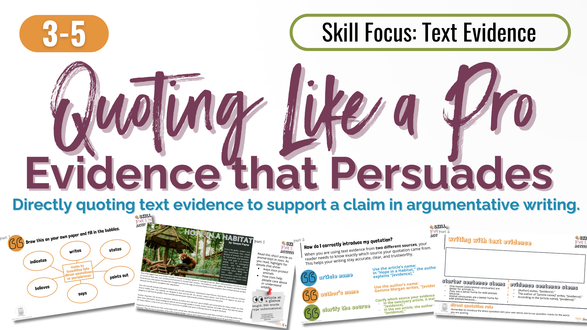 Quoting Like a Pro: Evidence that Persuades