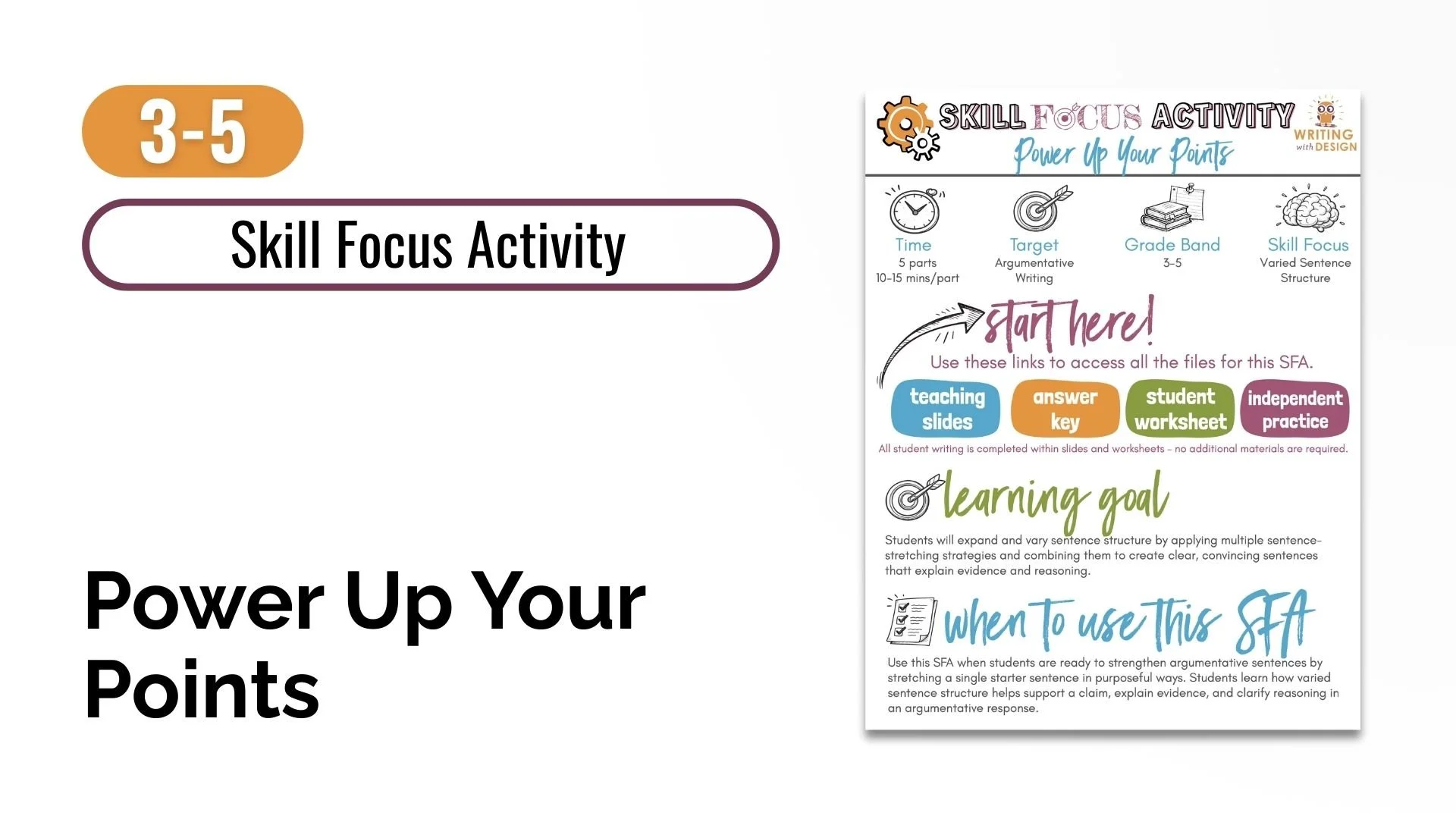 Power Up Your Points  |  3-5  |  SFA