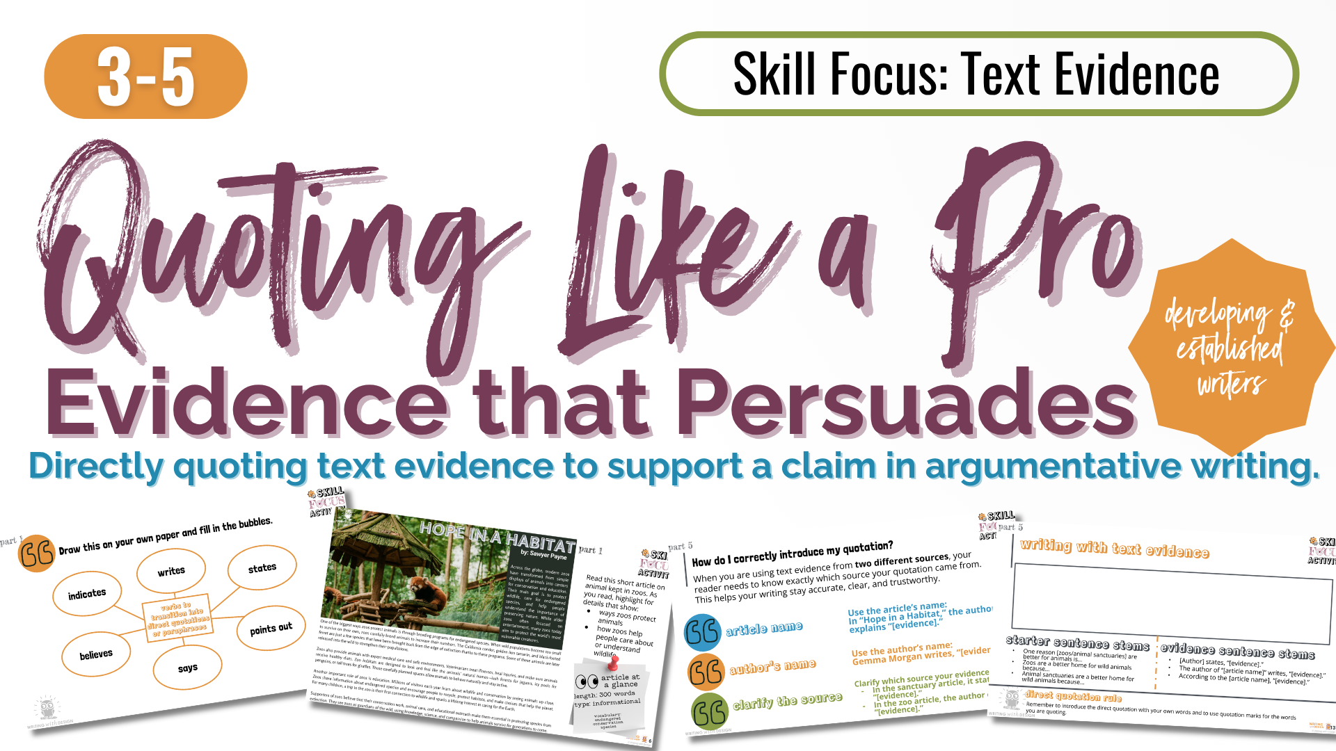 Quoting Like a Pro: Evidence that Persuades