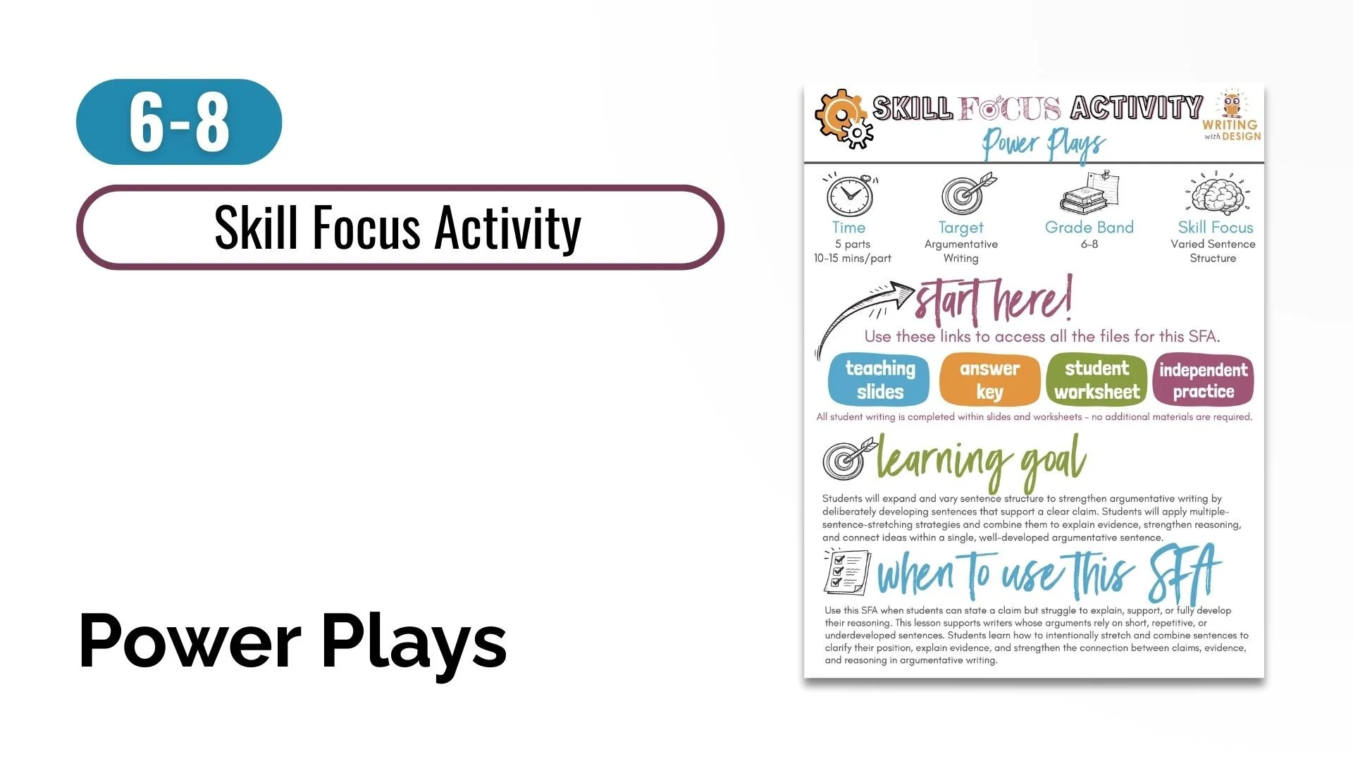 Power Plays  |  6-8  |  SFA