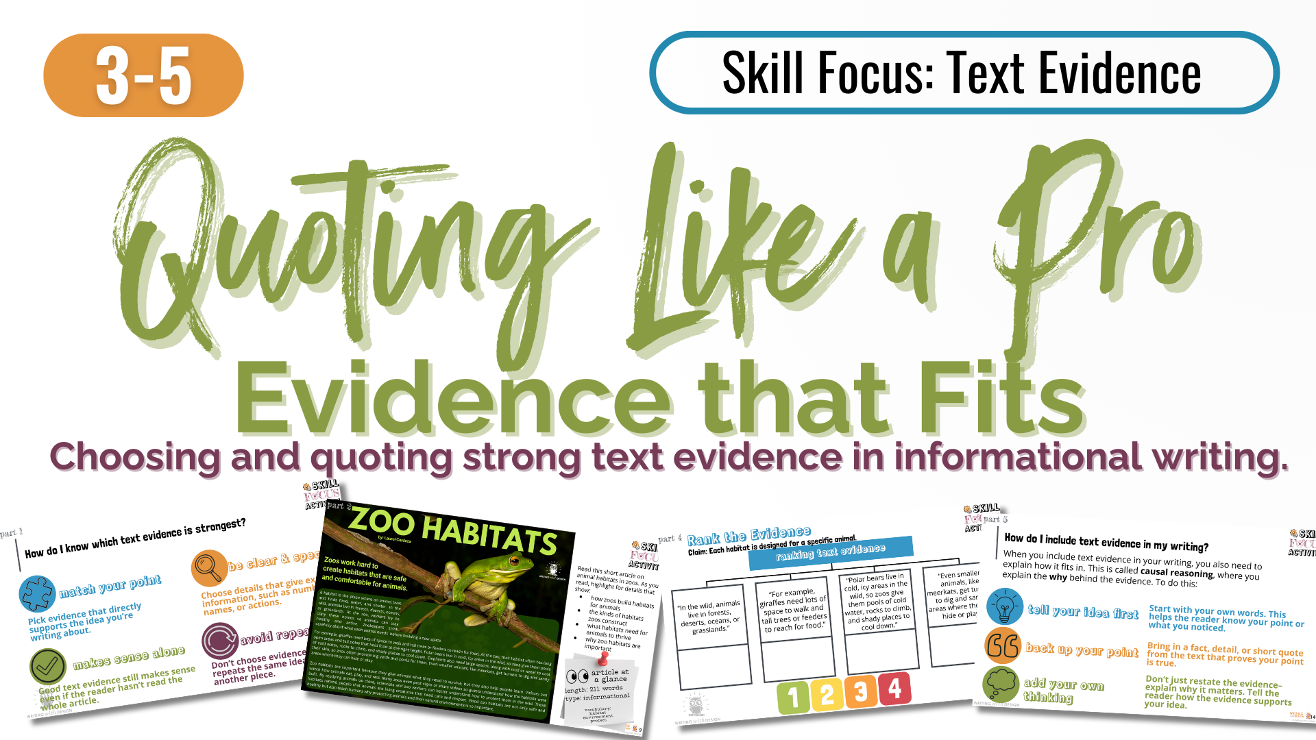 Quoting Like a Pro: Evidence That Fits