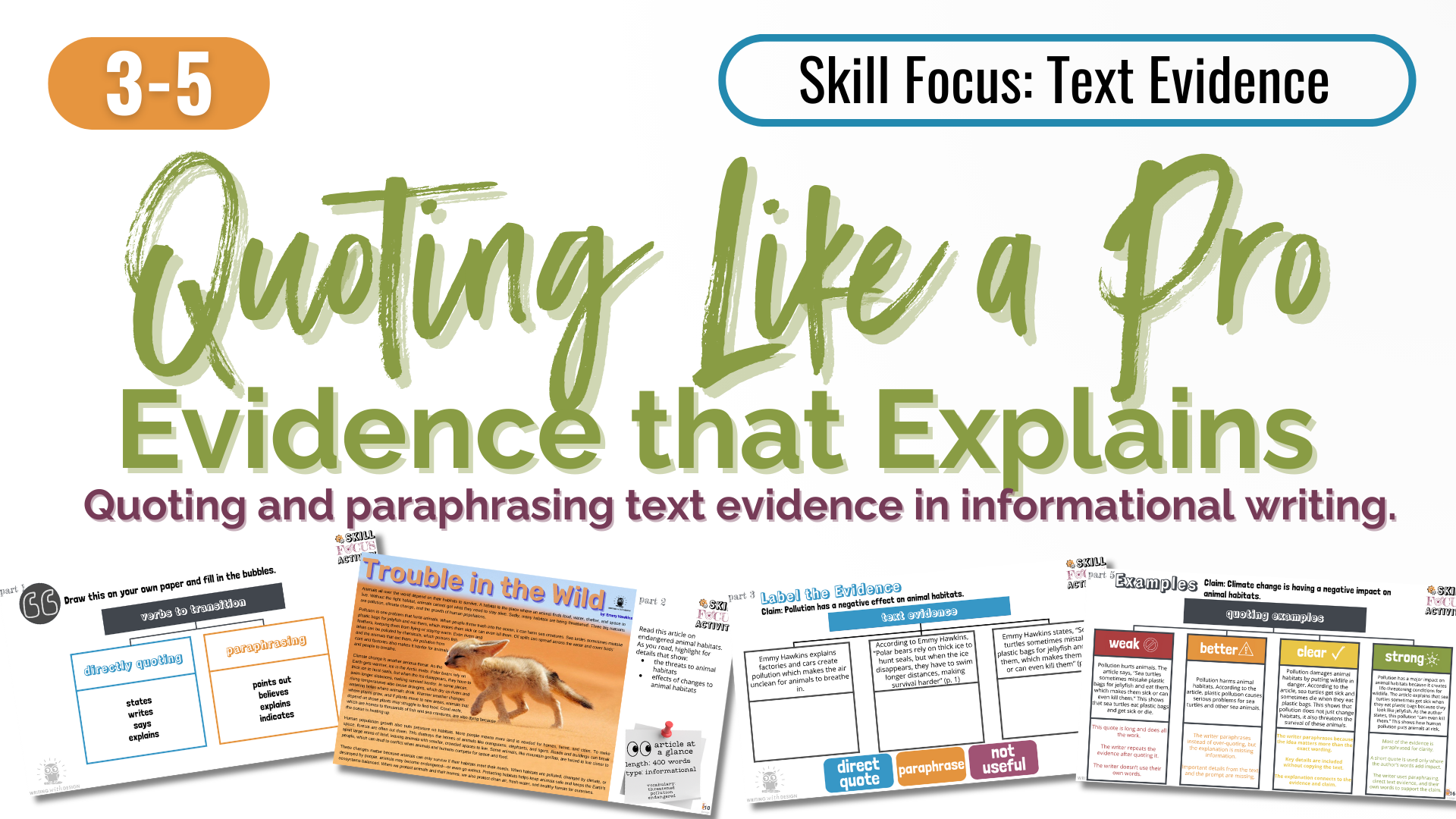 Quoting Like a Pro: Evidence that Explains