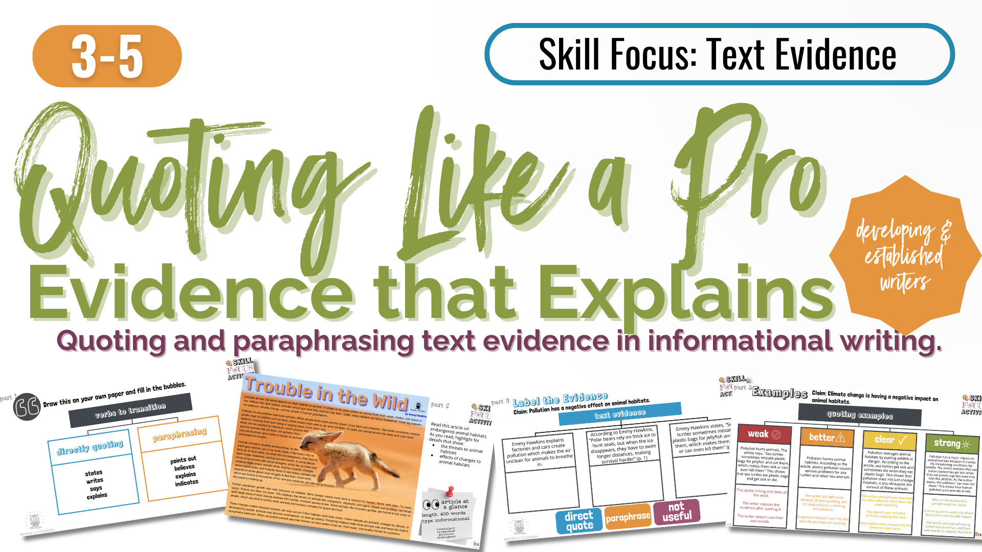 Quoting Like a Pro: Evidence that Explains