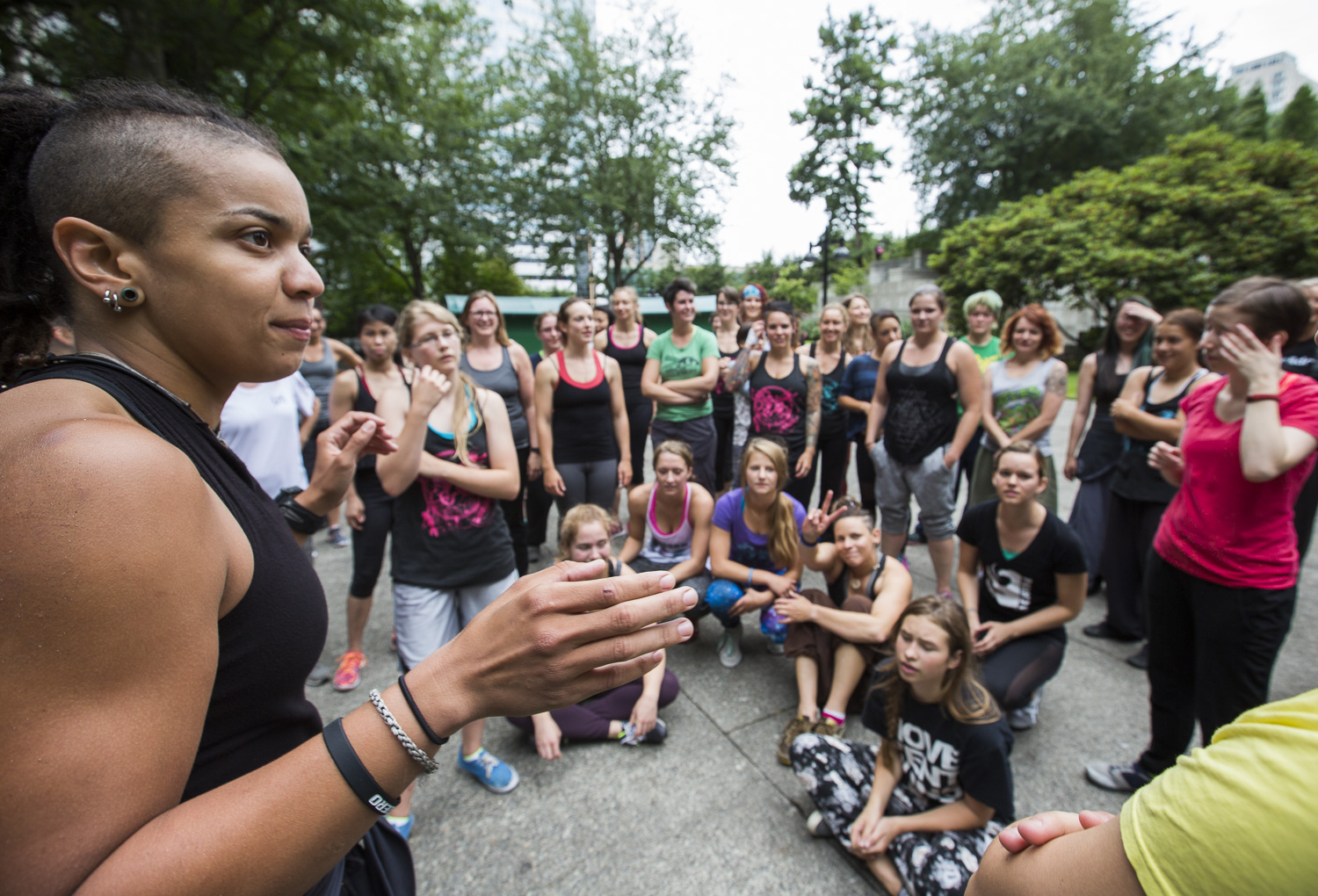 Brandee Laird opens the North American Women's Jam in Freeway Park, Seattle
