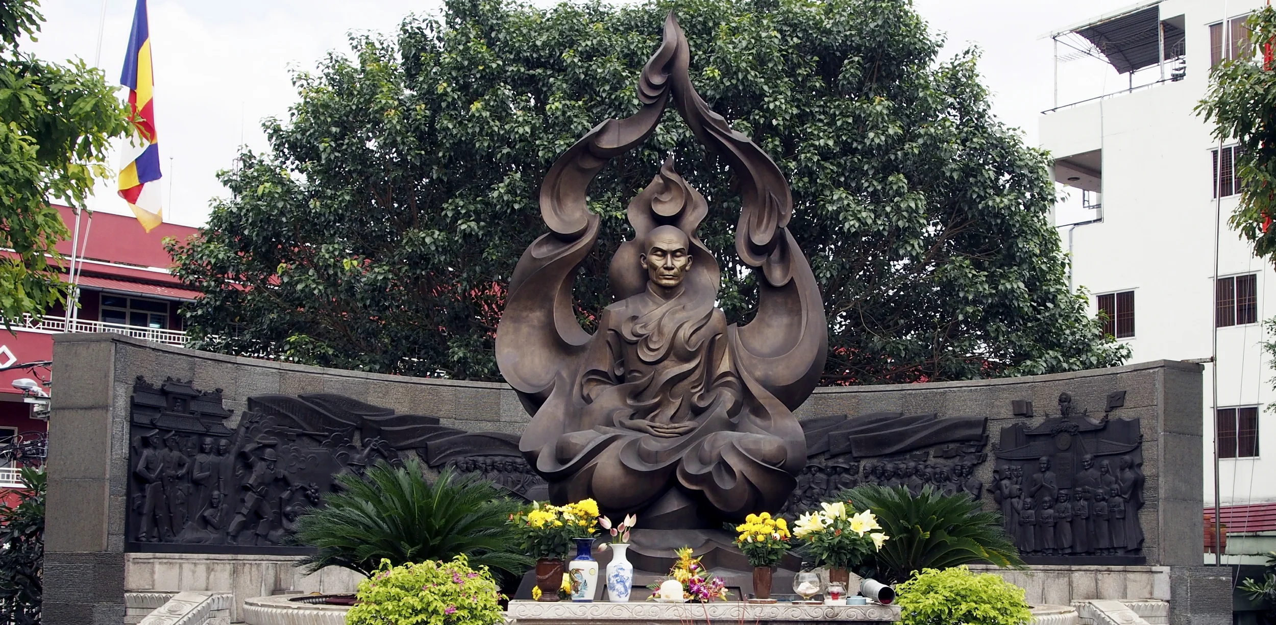 The memorial to Thich Quang Duc in Ho Chi Minh City, formerly Saigon, Vietnam.
