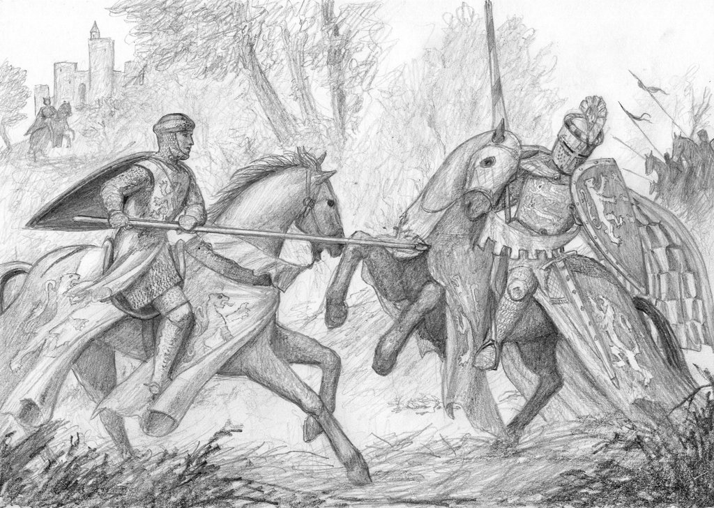Sir William Marshal unhorsing the future King Richard I