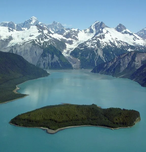 Lituya Bay, looking northeast from the ocean
