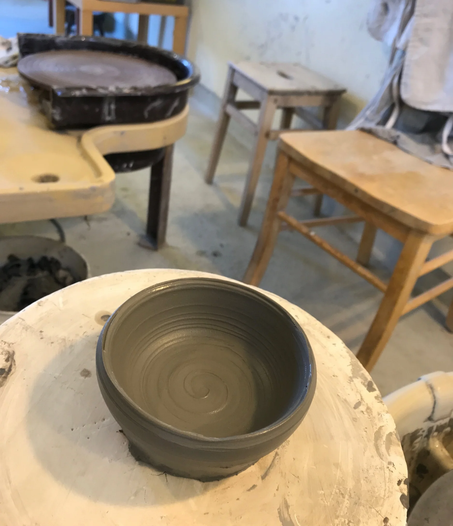 My first bowl on the wheel.