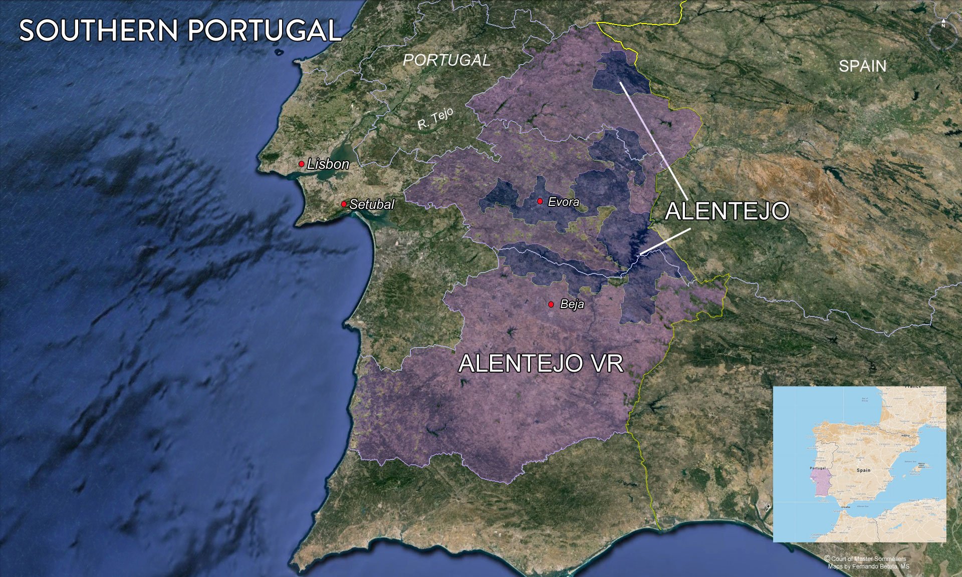 Map of Alentejo