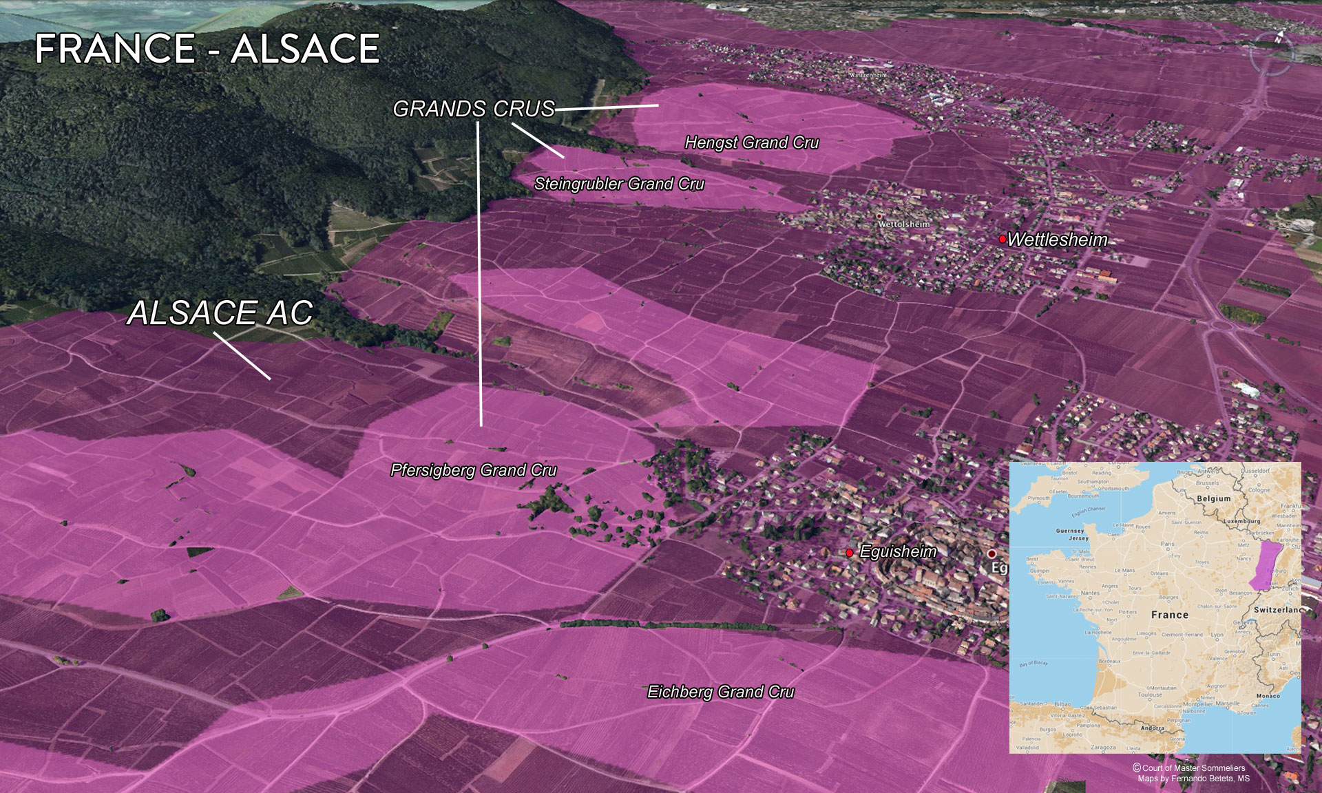 Alsace Grand Cru Map