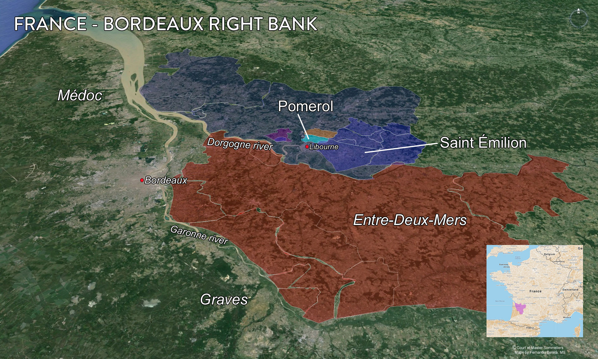 Map Bordeaux Right Bank